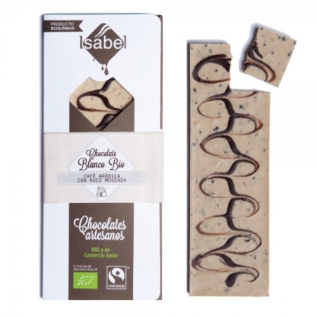 Chocolate Blanco Bio Con Café Arábica Y Nuez Moscada