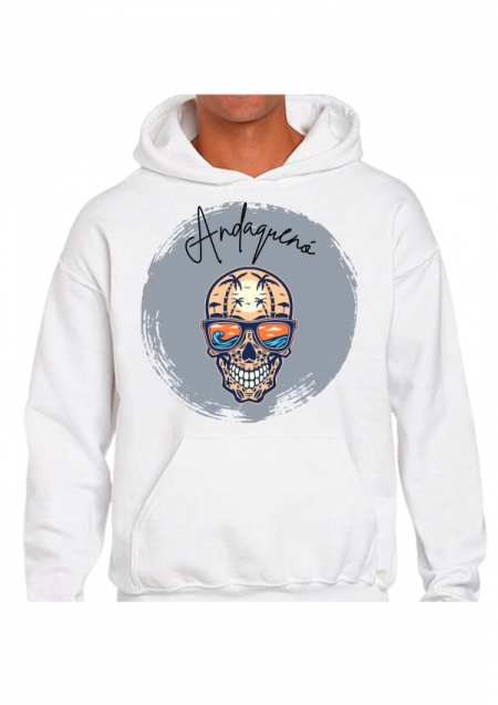 Hoodie Blanco Unisex ANDAQUENO - Ref: 11871