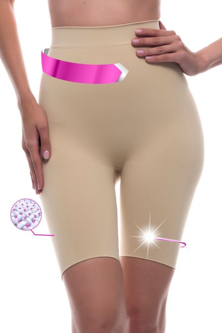 Short alto postparto con fibra Emana, Cloé-Nude-L/XL(42-46)