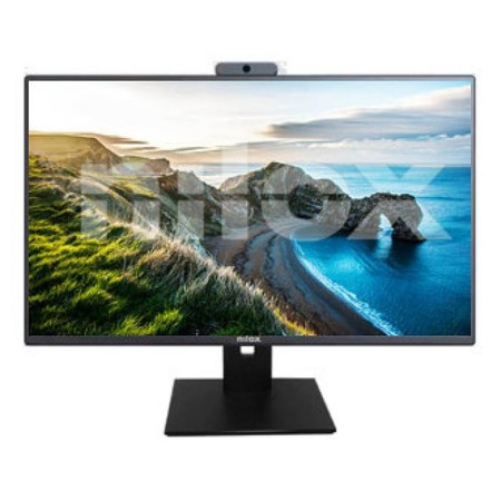 Monitor led 23.8pulgadas nilox nxm24rwc01 va - fhd - hdmi - vga - 75hz - 4ms - pivote regulable - webcam - vesa - negro