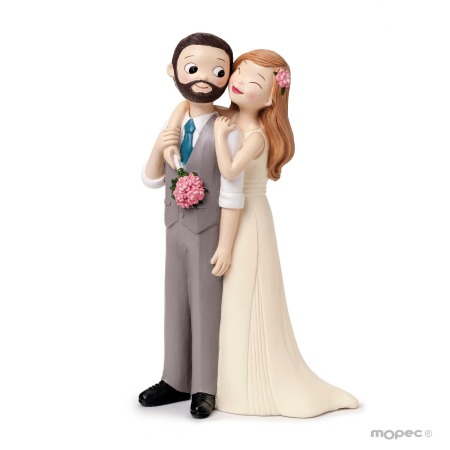 Figura pastel Pop & Fun pareja chaleco y barba, 21cm