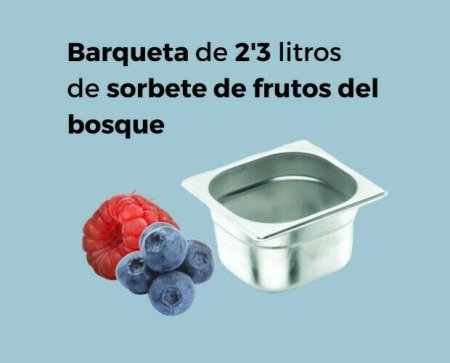 Barqueta 2,5 litros frutas del bosque