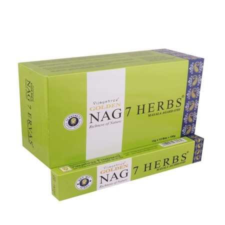 12 Packs incienso Golden Nag -  7 hierbas 15gr