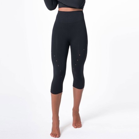 Legging deportivo capri con fibra Emana, Namasté-Negro-XL (48-54)