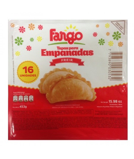 Discos de Empanadas de Freír Mediana Fargo 453gr 16und 11 cm