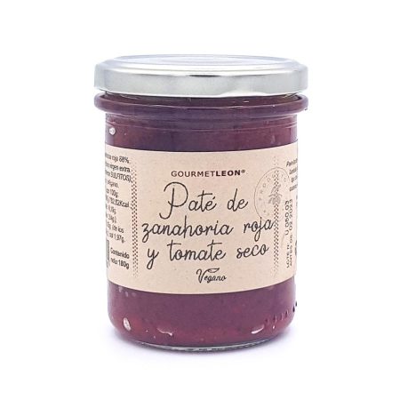 Paté de zanahoria roja y tomate seco 180 gr.