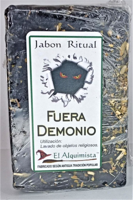 JABON FUERA DEMONIO con hierbas y aceites hecho a mano. 100g.