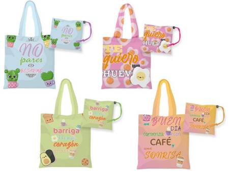 BOLSAS PLEGABLES FRASES DIVERTIDAS