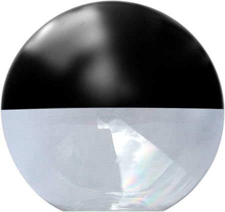 Recambio tipo Globo / Bola Farola Anticontaminación Diámetro 45CM Transparente Incoloro pintado Negro parte superior para Exterior Urbanización Jardín