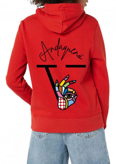 Hoodie Rojo Unisex ANDAQUENO - Ref: 6752