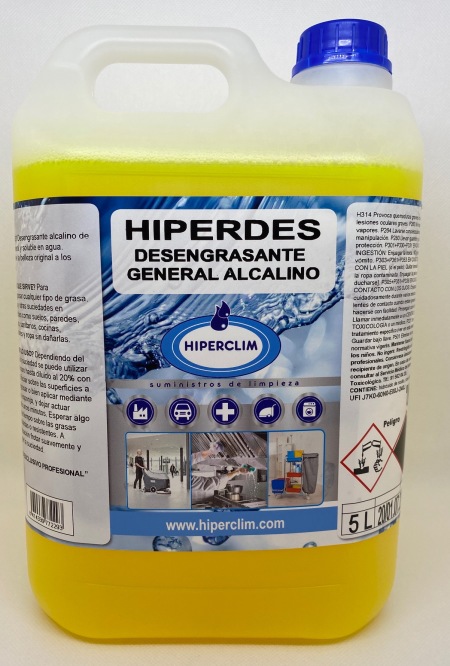 HIPERDES Desengrasante general Alcalino 5 Litros