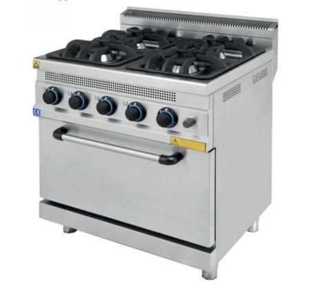 Cocina a Gas 4 Fuegos con Horno ECO 800x930