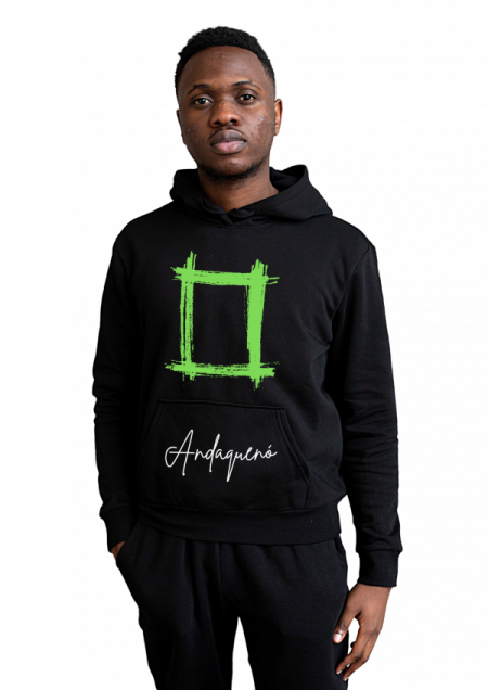 Hoodie Negro Unisex ANDAQUENO - Ref: 12625