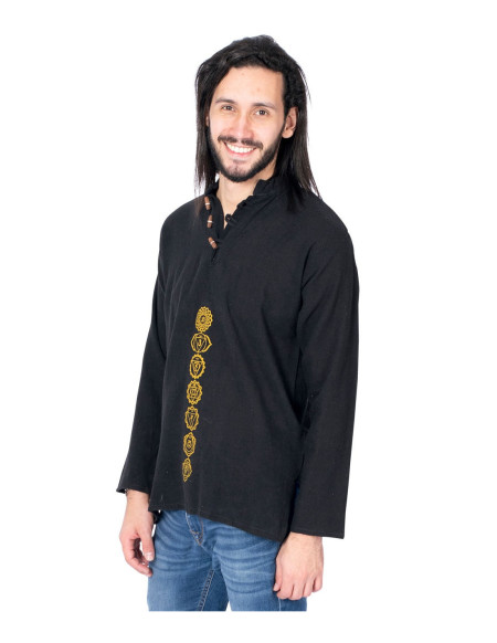 Camisa Negra Chakras - HCA0007