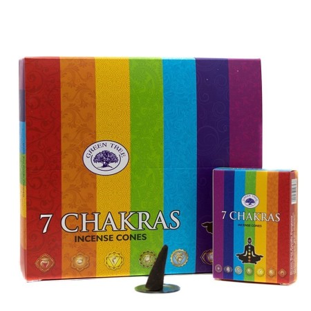 12 packs conos incienso Green Tree - 7 Chakras