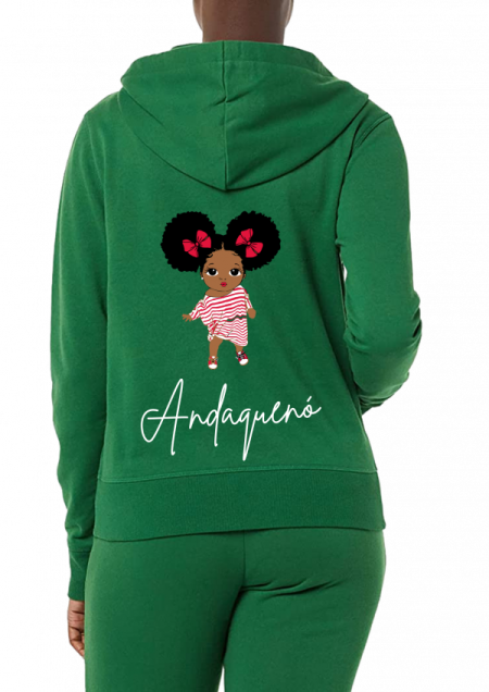 Hoodie Verde Unisex ANDAQUENO - Ref: 13457