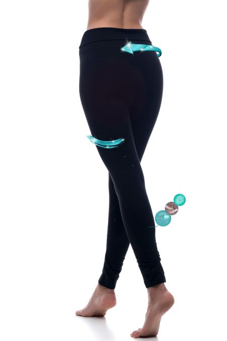 Legging deportivo con fibra Emana, Namasté-Negro-S/M (34-38)