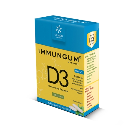 Immungum D3 chicle natural con vit.D3