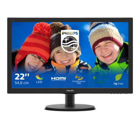 Monitor philips 21.5pulgadas 223v5lhsb2 - fhd - 5ms - hdmi - negro