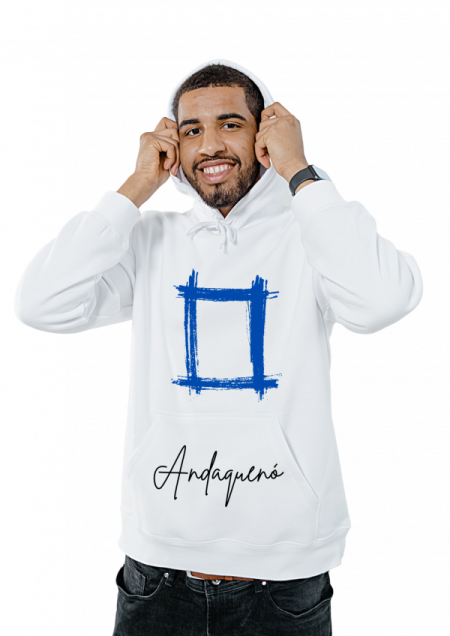 Hoodie Blanco Unisex ANDAQUENO - Ref: 12656