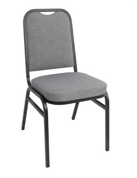 Silla banquete tapicería gris (Juego 4 unidades).