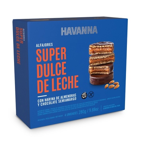 Alfajores Havanna Super Dulce de leche (4 unidades)