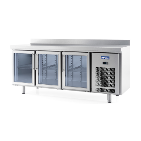 Mesa de Refrigeración Serie IM 700 Puerta de Cristal – INFRICOOL - IM703PCR (3 Puertas)