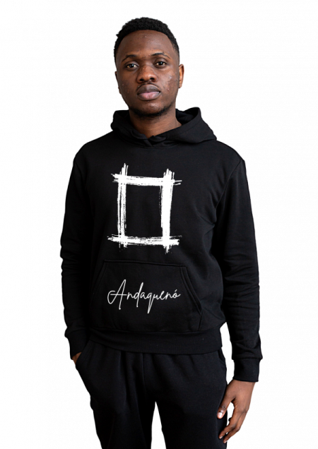 Hoodie Negro Unisex ANDAQUENO - Ref: 12607