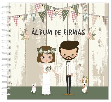 ÁLBUM DE FIRMAS NOVIOS RETRO