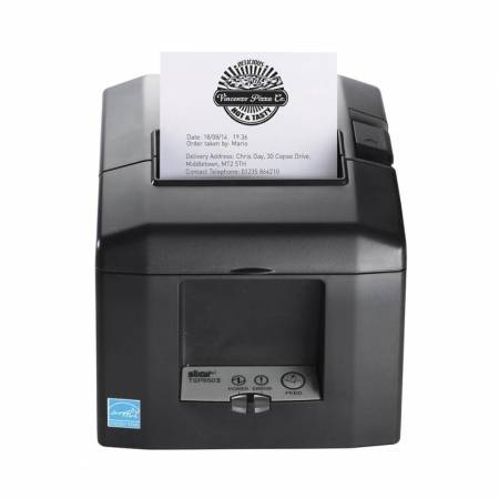 Impresora térmica Star TSP654II AirPrint, Ethernet, Wi-Fi, alimentador, negra