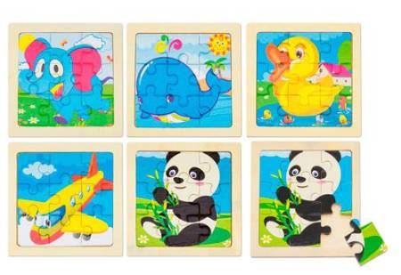 PUZZLE ROMPECABEZAS MADERA INFANTIL 11X11 CM