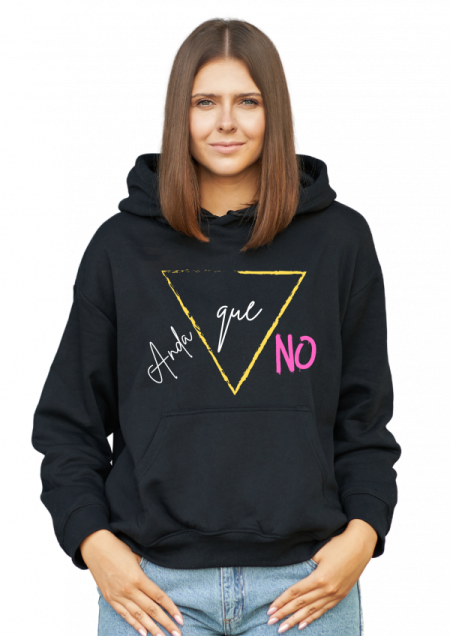 Hoodie Negro Unisex ANDAQUENO - Ref: 14108