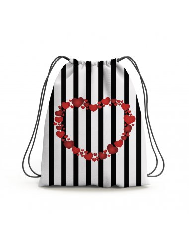 Mochila Corazón Rayas