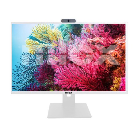 Monitor led 23.8pulgadas nilox nxm24rwc01 va - fhd - hdmi - vga - 75hz - pivote regulable - webcam - vesa - blanco