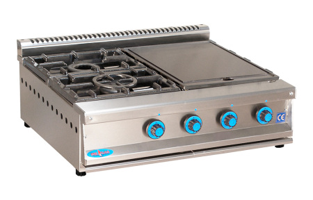 Cocina de gas industrial SERIE 750 CM 804 SMP