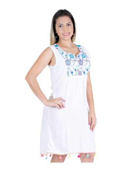 Vestidos Blancos sin Mangas - TM0S32