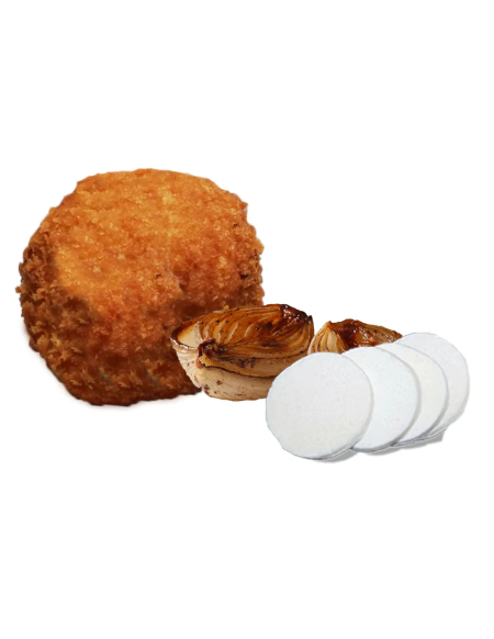 Croquetas queso cabra cebolla caramel. KING 45/50g