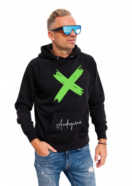 Hoodie Negro Unisex ANDAQUENO - Ref: 12450