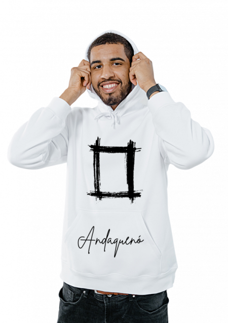 Hoodie Blanco Unisex ANDAQUENO - Ref: 12662