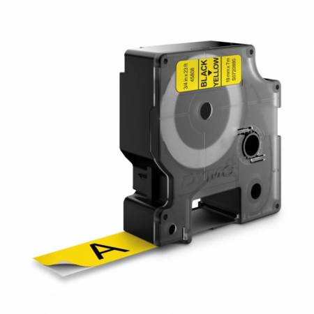 Cinta laminada Dymo D1 DY45808 19mm, Negro/Amarillo