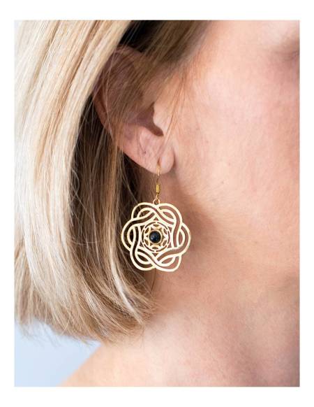 Pendientes Tribal Flor - SPE0038D