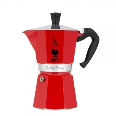 Cafetera Italiana Roja Moka Express 6 Tazas Bialetti