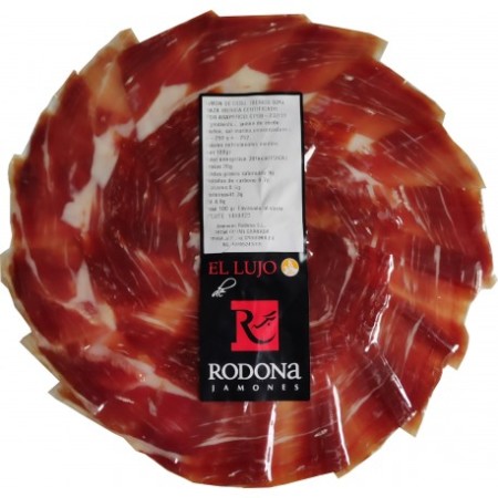 10 sobres Jamón de Cebo Ibérico 50% raza Ibérica Rodona a cuchillo