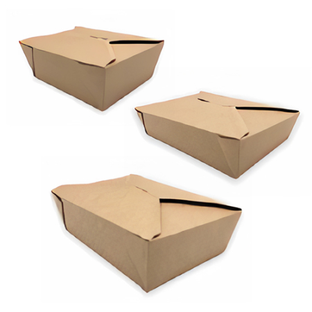 Caja Cartón Take Away Kraft