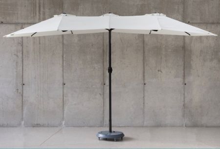 TREBOL-460 PARASOL 460X270 BEIG C/MANIVELA