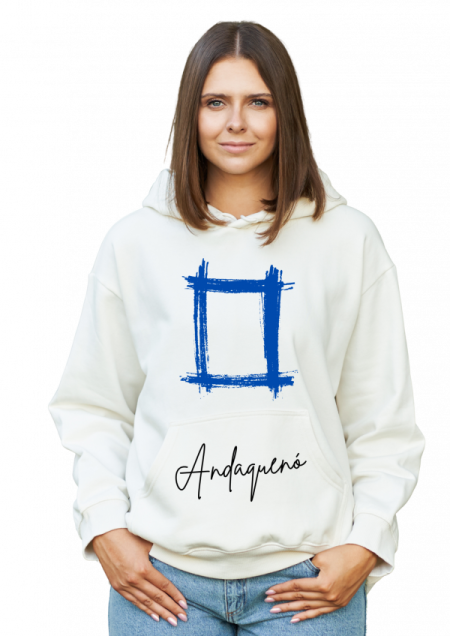 Hoodie Blanco Unisex ANDAQUENO - Ref: 12601