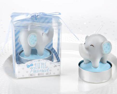 VELA BAUTIZO ELEFANTE AZUL EN CAJA REGALO