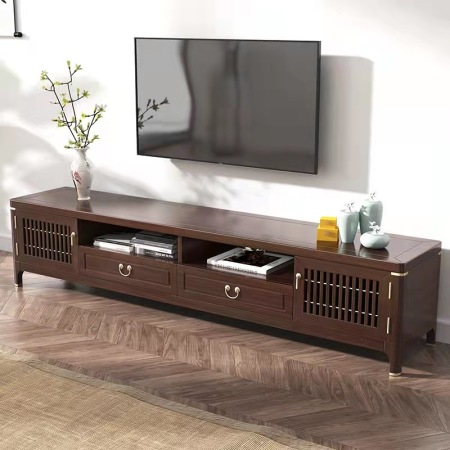 Gabinete de TV de Madera Maciza con Cajones