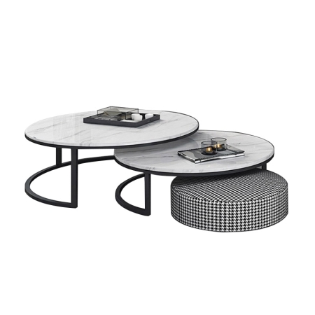 Conjunto Minimalista de Mesa y Taburetes de Té