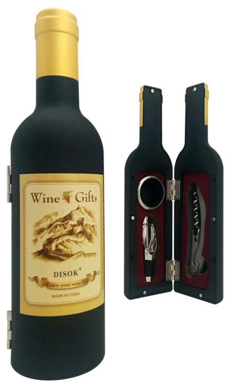 SET BOTELLA VINO 3 PIEZAS